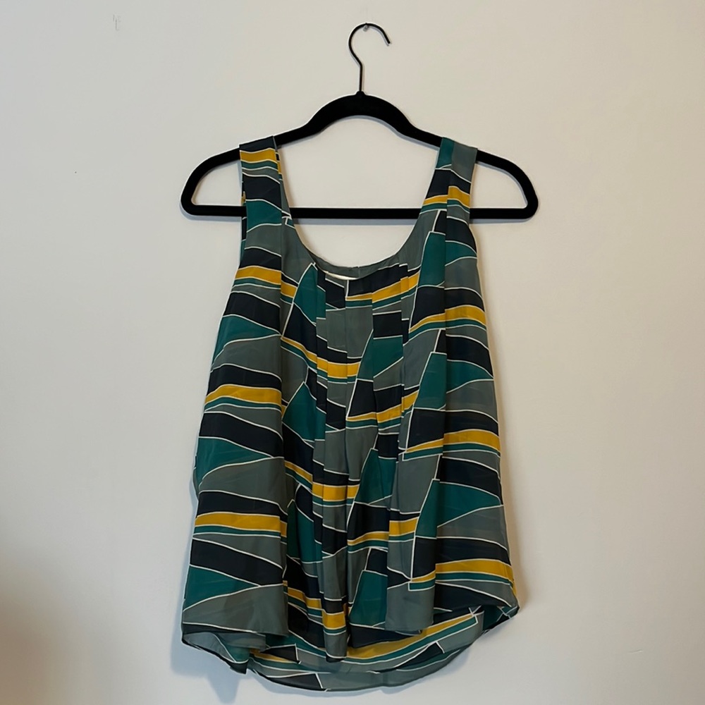 Teal Patterned Partimi Tank Top